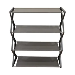 4 Layer Foldable Shoe Rack – Space-Saving Storage Solution