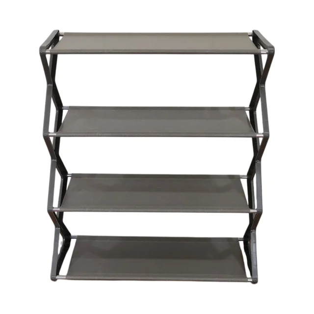 4 Layer Foldable Shoe Rack – Space-Saving Storage Solution