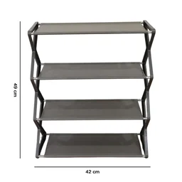 4 Layer Foldable Shoe Rack – Space-Saving Storage Solution