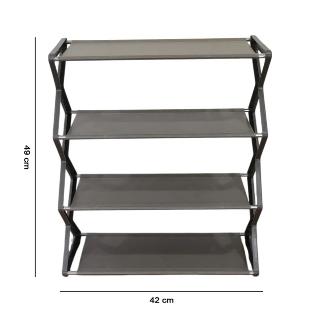 4 Layer Foldable Shoe Rack – Space-Saving Storage Solution