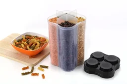 4 Section Food Storage Container – Airtight Plastic Jar | Organivo
