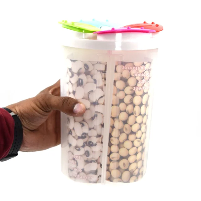 4 Section Storage Container – Airtight Food Plastic | Organivo