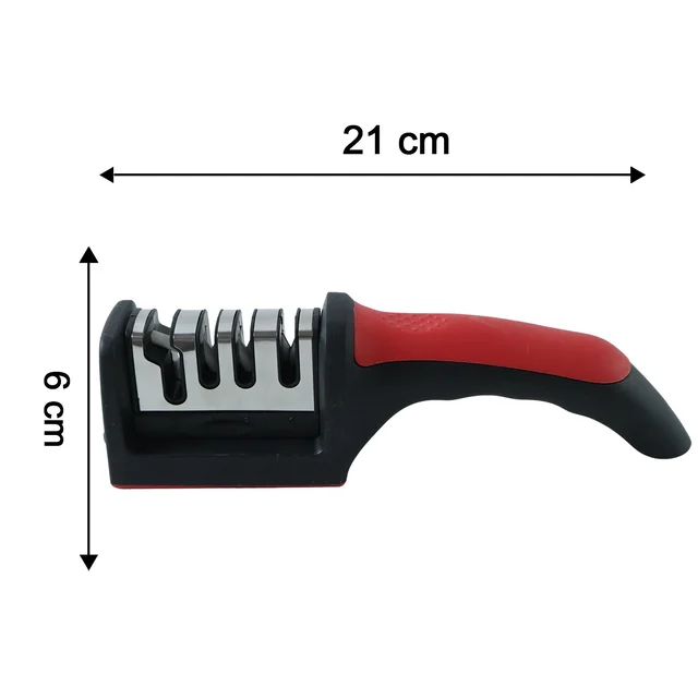 4 Stage Knife Sharpener Tool for Kitchen Knives with Non Slip Handl...