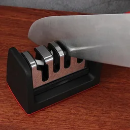 4 Stage Knife Sharpener Tool for Kitchen Knives with Non Slip Handl...