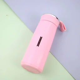 400ml Pink Glass Water Bottle – Leakproof & BPA-Free
