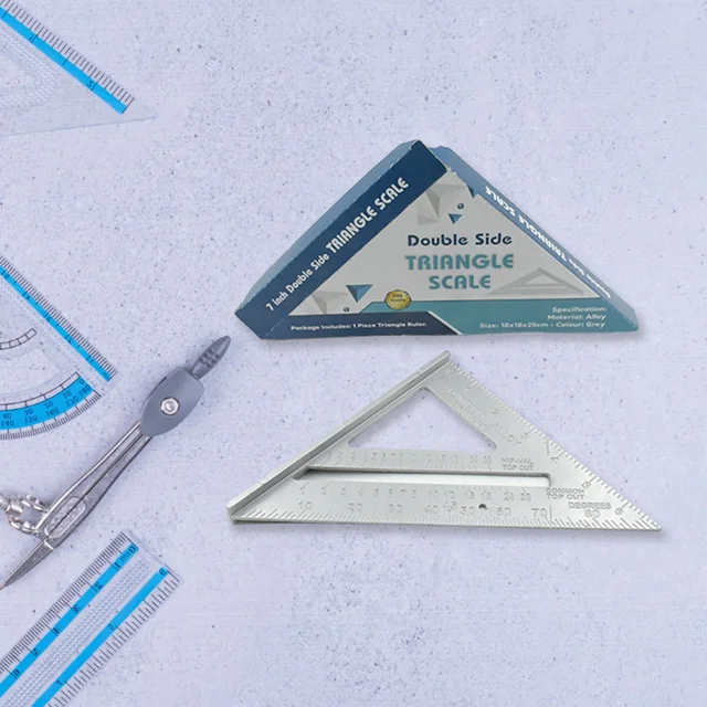45-Degree Triangle Ruler – 7-Inch Aluminum Rafter Square | BoltForce