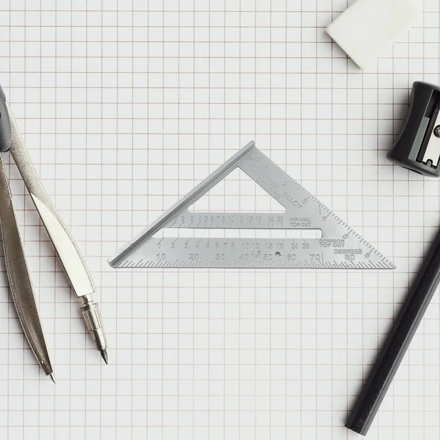 45-Degree Triangle Ruler – 7-Inch Aluminum Rafter Square | BoltForce