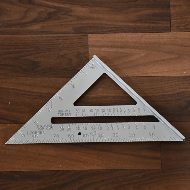 45-Degree Triangle Ruler – 7-Inch Aluminum Rafter Square | BoltForce