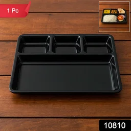 4-Compartment Meal Tray – Neat Sectioned Dining Plate
