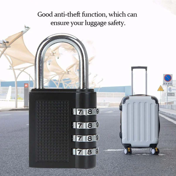 4-Digit Combination Padlock – Secure Portable Lock | Indo Glow