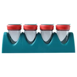 4-in-1 Spice Shaker Set – Compact Kitchen Organizer with Stand