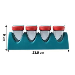 4-in-1 Spice Shaker Set – Compact Kitchen Organizer with Stand