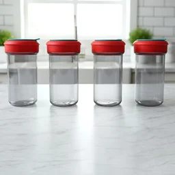 4-in-1 Spice Shaker Set – Compact Kitchen Organizer with Stand