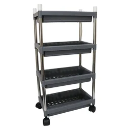 4-Layer Rolling Storage Cart Durable Mobile Organizer