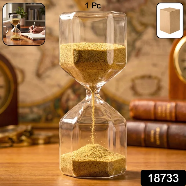 4-Minute Sand Timer Hourglass – Elegant Glass for Desk Decor