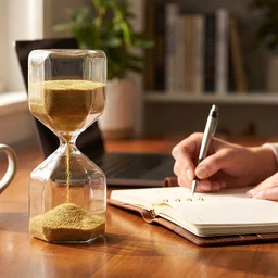 4-Minute Sand Timer Hourglass – Elegant Glass for Desk Decor