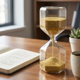 4-Minute Sand Timer Hourglass – Elegant Glass for Desk Decor