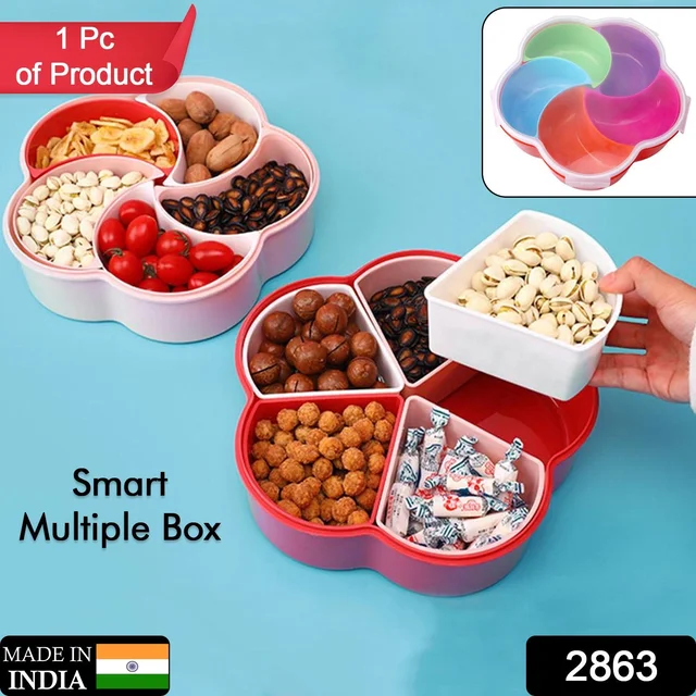 5 Compartment Snack Box – Multi-Purpose Food Storage | Lunchie Bunchie