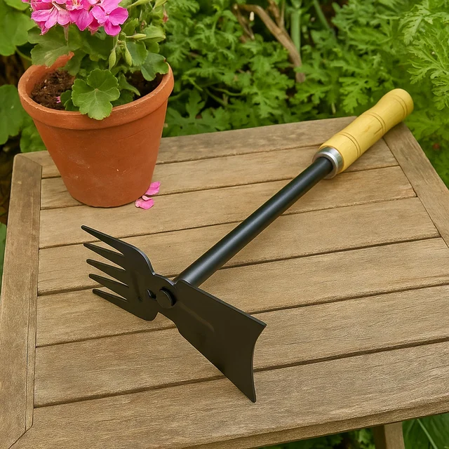 5 in 1 Gardening Hand Tool Set – Durable Wooden Handles