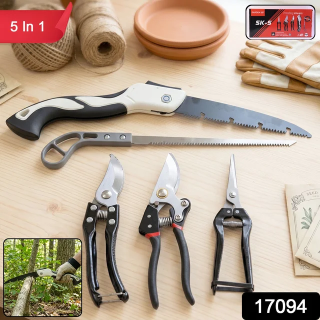 5 in 1 Gardening Tool Kit – Complete Garden Cutting Set for Gardeners