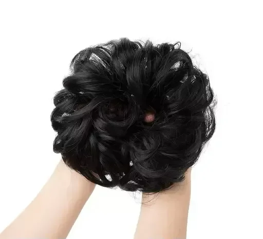 D-DIVINE 1 PCS Messy Bun Hair Piece Hair Extension With Elastic Rubber Band Hairpiece Synthetic Hair Scrunchies Hair Piece for Women Girls Mo
