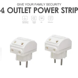 5-Way Multi-Plug Socket – 2-Pin Compact Power | Tetherix