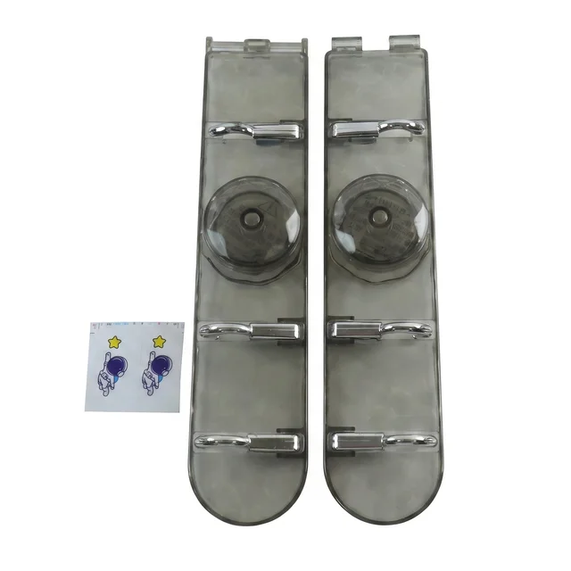 6 Hook Foldable Wall Rack with Suction Cup Mount for Bathroom Kitchen (1 Pc)