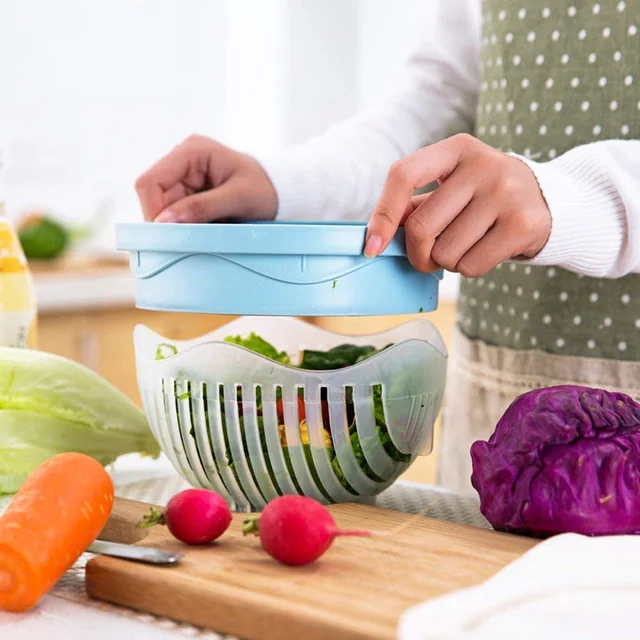 60 Seconds Salad Cutter Bowl – Quick Vegetable & Fruit Slicer | Quickslice