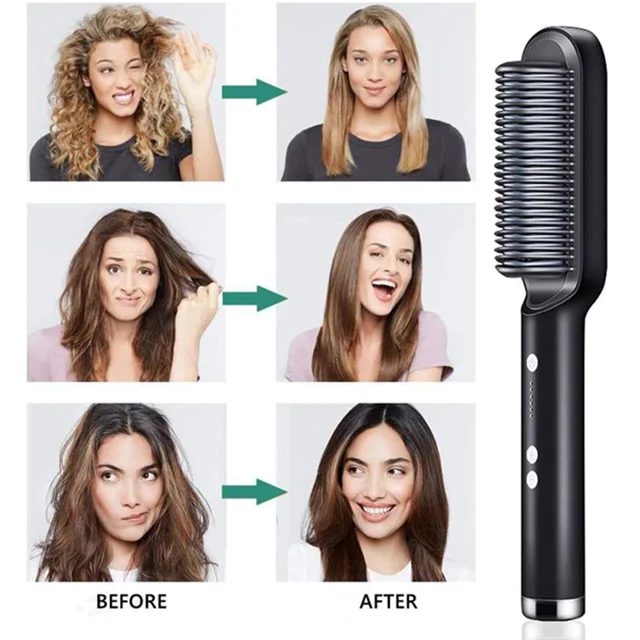 ediscountshops.com 6168 Hqt-909B Hair Straightener Used While Massaging Hair Scalps And Head.