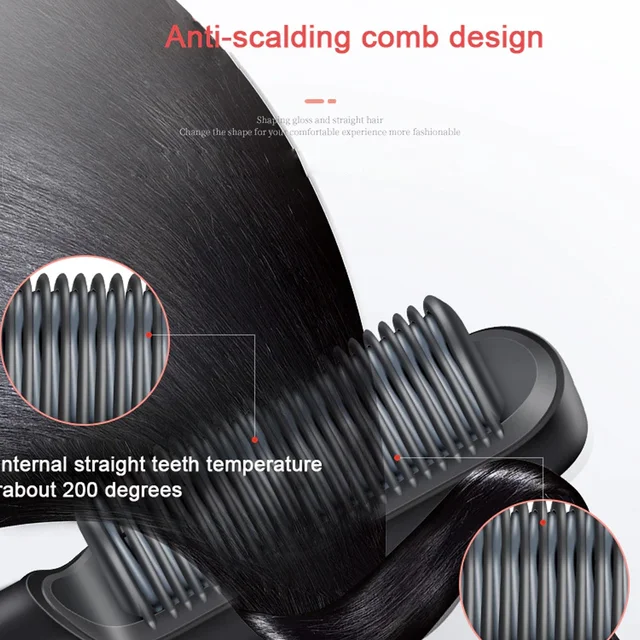 ediscountshops.com 6168 Hqt-909B Hair Straightener Used While Massaging Hair Scalps And Head.