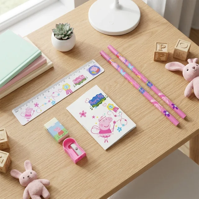 6-in-1 Student Stationery Combo Kit with Pencils, Ruler and Pouch for Kids (1 Set)