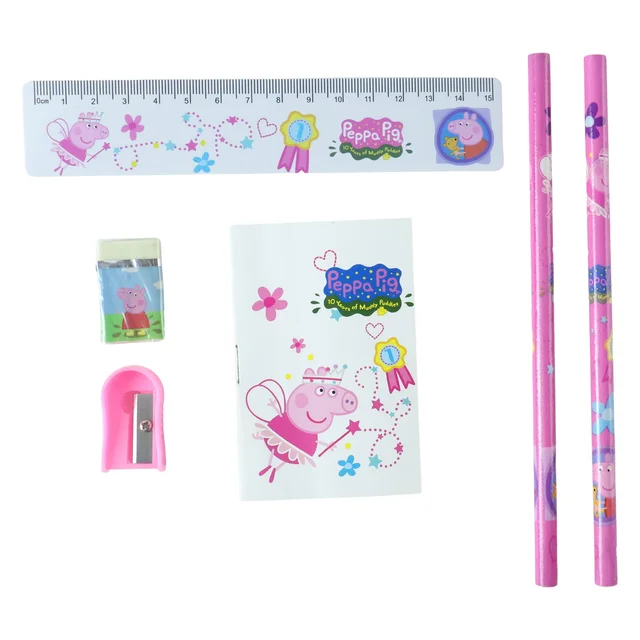 6-in-1 Student Stationery Combo Kit with Pencils, Ruler and Pouch for Kids (1 Set)