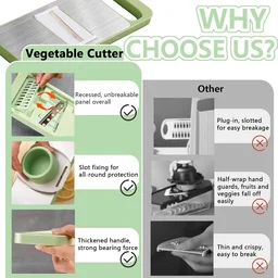 6-in-1 Vegetable Slicer – Multipurpose Kitchen Cutter with SS Blades