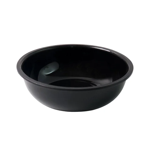 6-Inch Black Plastic Serving Bowl – Deep & Durable Design