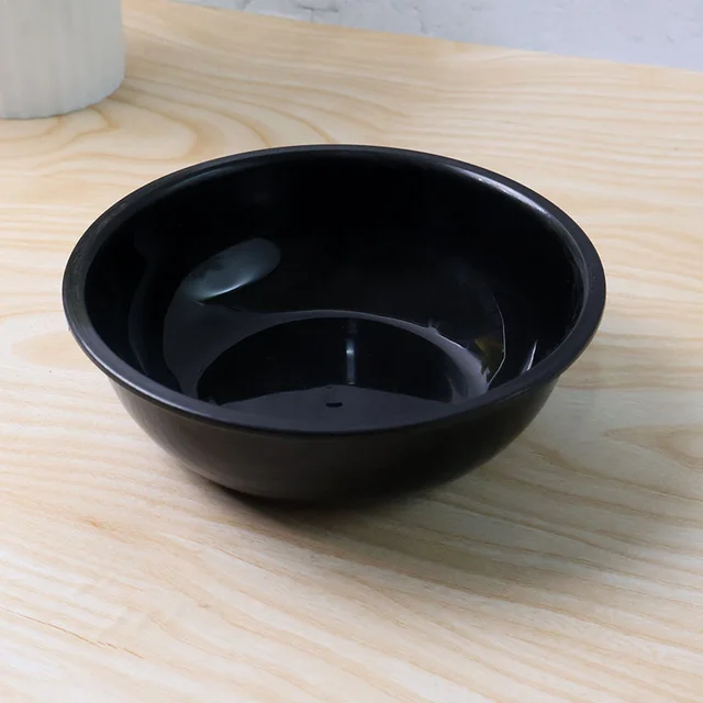 6-Inch Black Plastic Serving Bowl – Deep & Durable Design