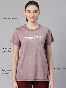 Enamor Womens Athleisure A306-Dry Fit with Antimicrobial & Sweat Wicking Crew Neck Short Sleeve Breathe Active Wear T-Shirt An - XXL