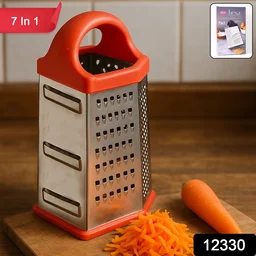 7-in-1 Stainless Steel Box Grater – Heavy Duty & Ergonomic