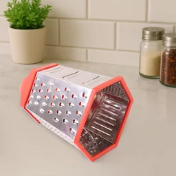 7-in-1 Stainless Steel Box Grater – Heavy Duty & Ergonomic