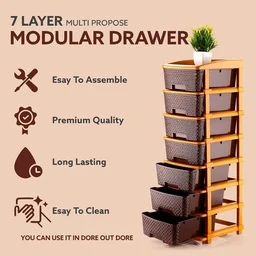 7-Layer Plastic Storage Drawer Organizer – Durable & Spacious