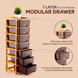 7-Layer Plastic Storage Drawer Organizer – Durable & Spacious