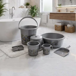 7-Piece Bathroom Set – Durable Plastic Organiser | VelvetBubbles
