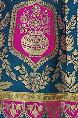 PURVAJA Women's Jacquard Semi-Stitched Lehenga choli An - Semi-Stitched
