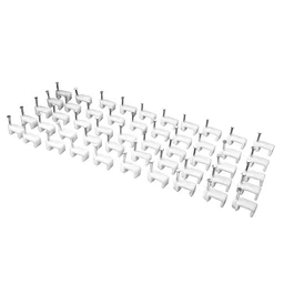 8mm Nail Cable Clips Set – Durable Plastic Wire Holders