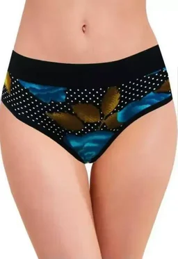3 pace pack women black print Mo - XL