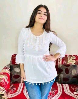 Fancy Partywear Women Tops & Tunics Mo - S