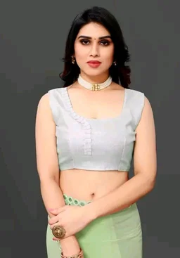 NEW FENCY GEORGETTE CUT WORK SAREE MO 0.16 - Free Size