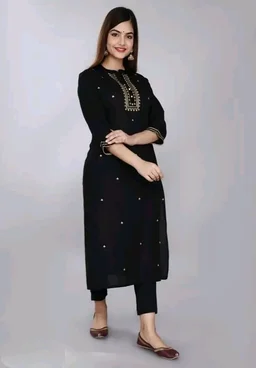 Embroidered Rayon Straight Kurtis good fit 0.2 - L