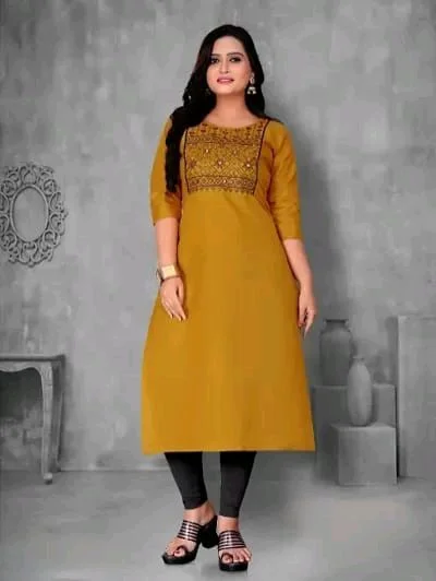 Women's Casual Embroidery Cotton Kurtis good 0.1 - M
