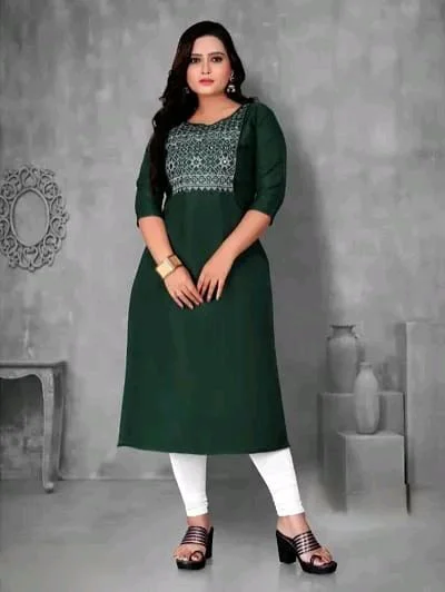 Women's Casual Embroidery Cotton Kurtis good 0.3 - L