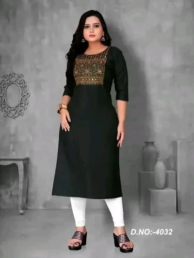 Women's Casual Embroidery Cotton Kurtis good 0.4 - M